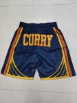 NBA 30 Curry Warriors champion shorts Marine